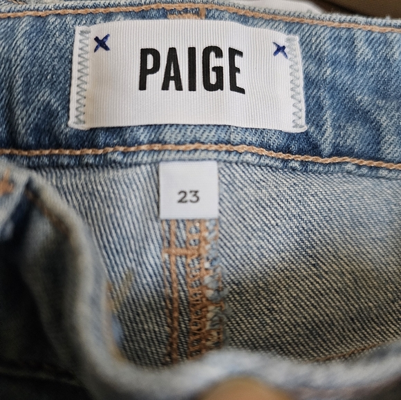 Paige Sarah Slim Ripped Hem in Mako Distressed NWT - Picture 6 of 9